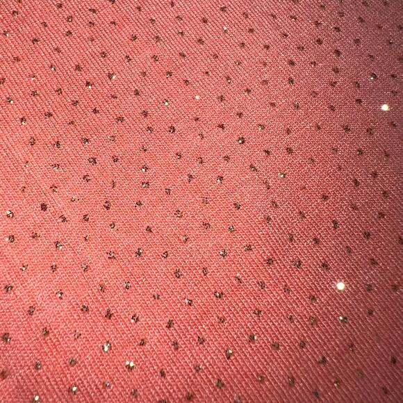 Jennifer Lopez Womens T Shirt Top Orange with Gold Accents Short Sleeve Small - Picture 6 of 9